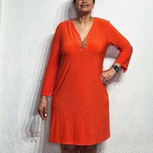 Soho Apparel Ltd. Orange Mini Dress Sz L